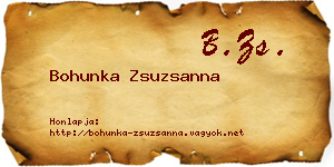 Bohunka Zsuzsanna névjegykártya